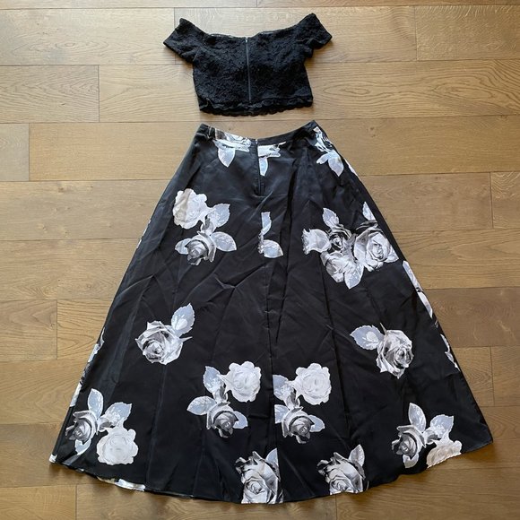 Sequin Hearts Formal Prom Dress {2 Piece Set} - Picture 3 of 4